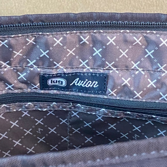 Lug Avion & Punter Quilted Tote Bag Set Sparkle Bottom Gray Travel Weekender EUC - Picture 4 of 13